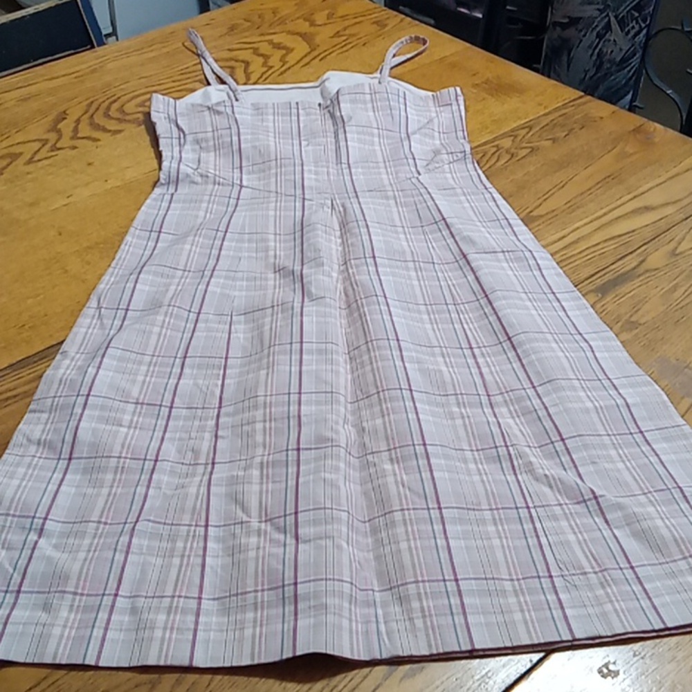 J.CREW Womens Dress 4 NEW  PINK Casual Party Striped Straps COTTON - Picture 6 of 8